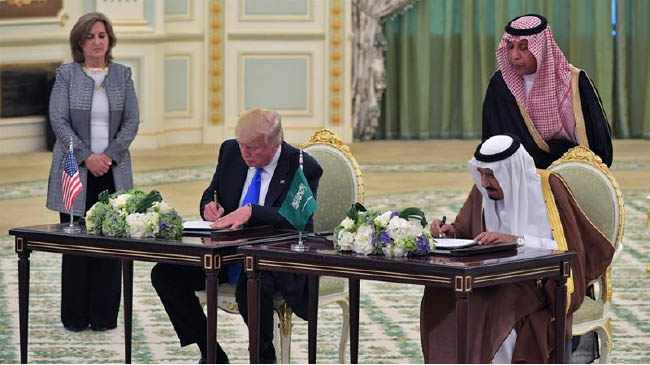 US, Saudi Arabia Sign $110bn Arms Deal during Trump Visit